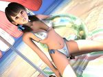  3d beach bikini day flear high_heels incise_soul m-rs ocean outdoors sandals shoes solo swimsuit twintails 
