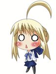  ahoge animated animated_gif artoria_pendragon_(all) blonde_hair blouse chibi fate/stay_night fate_(series) helicopter_hair huge_ahoge lowres pantyhose saber solo 