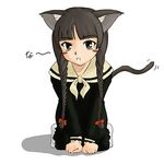  animal_ears artist_request cat_ears long_sleeves lowres maria-sama_ga_miteru shimazu_yoshino solo 