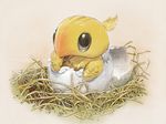 chick chicobo egg final_fantasy final_fantasy_xi hatching lowres nest no_humans solo 