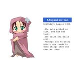  afghanis-tan afuganisu-tan barefoot blush brown_hair character_profile cloak english full_body green_eyes hood hooded_cloak looking_at_viewer lowres simple_background solo standing tears text_focus timaking white_background 