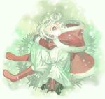  artist_request christmas long_sleeves lowres original santa_costume snowing solo 