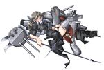  battleship black_panties blue_eyes boots imperial_german_navy kriegsmarine long_hair mecha_musume military military_vehicle nano original panties polearm schlesien ship skirt solo spear underwear uniform warship watercraft weapon world_war_i world_war_ii 