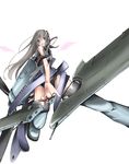  aircraft airplane black_panties boots fw_190 long_hair mecha_musume military nano original panties solo thigh_boots thighhighs underwear world_war_ii 