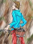  duster_(mother) lowres male_focus mother_(game) mother_3 oekaki rain solo 