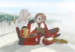  1girl artist_request couple elf elvaan final_fantasy final_fantasy_xi hetero hume pointy_ears red_mage thighhighs 
