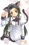  animal_ears cat_ears irasuto long_hair long_sleeves maid pantyhose socks solo suzumiya_haruhi_no_yuuutsu tail tsuruya very_long_hair 