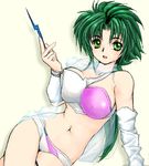  cosplay green_hair imageboard_colors jochuu-san long_sleeves lowres oekaki original solo wingman yagisaka_seto 