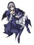  artist_request lactic_acid_bacteria long_sleeves red_eyes rozen_maiden silver_hair solo suigintou yakult 
