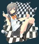  board_game chess dasoku_sentarou kneehighs original school_uniform socks solo 