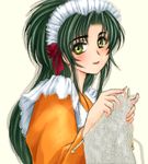  green_hair imageboard_colors jochuu-san knitting long_sleeves lowres maid oekaki original solo yagisaka_seto 