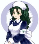  green_hair jochuu-san long_sleeves lowres maid oekaki original solo yagisaka_seto 