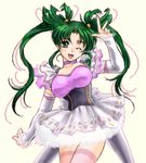  green_hair imageboard_colors jochuu-san lowres oekaki original solo thighhighs yagisaka_seto 