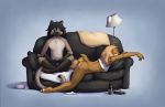  2017 alcohol anthro aron_(jay_naylor) beer beverage biped blue_eyes bottle bottomless breasts butt canid canine canis clothed clothing conditional_dnp digital_media_(artwork) dog domestic_cat felid feline felis female footwear hi_res jay_naylor lamp lying male male/female mammal nude nudist on_front shoes siamese side_boob sitting sleeping sofa towel trixie_(jay_naylor) 