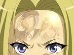  blonde_hair forehead hat konohana_hikari ootori_amane purple_eyes reflection sanshita shiny solo strawberry_panic! toumori_shion 