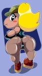  blonde_hair clothing dongitos female footwear goomba goombella hair leotard mario_bros nintendo paper_mario shoes tagme thick_thighs video_games 