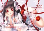  black_hair copyright_request garters japanese_clothes long_sleeves nishiwaki_yuuri red_eyes solo 