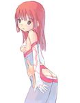  breasts copyright_request medium_breasts red_hair solo tougetsu_gou underboob 