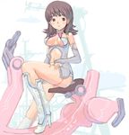  breasts brown_hair copyright_request medium_breasts solo tougetsu_gou 