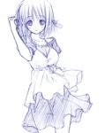  dress graphite_(medium) luna_lia monochrome original purple sketch solo traditional_media 