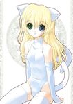  animal_ears blonde_hair blue_eyes cat_ears copyright_request csy elbow_gloves gloves green_eyes heterochromia petite solo tail thighhighs white_gloves white_legwear 