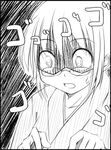  copyright_request glasses greyscale japanese_clothes jirou_(chekoro) monochrome solo 