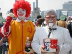  afro colonel_sanders glasses kfc mcdonald's multiple_boys photo ronald_mcdonald 