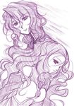  kusui_aruta monochrome multiple_girls neviril paraietta purple simoun sketch 