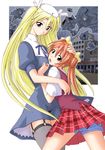  mahou_sensei_negima! mikagami_sou multiple_girls plaid plaid_skirt sakura_mei shorts skirt takane_d_goodman 