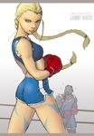  1girl artist_request ass boxing boxing_gloves boxing_shorts cammy_white cosplay long_hair m_bison shorts solo_focus street_fighter 