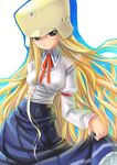  blonde_hair genshiken hat kujibiki_unbalance long_sleeves mikazuki_akira! ritsuko_kubel_kettenkrad school_uniform solo 