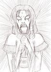  detroit_metal_city eruruw layered_sleeves monochrome parody sketch solo utawareru_mono yu-ta 