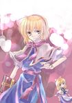 alice_margatroid blonde_hair book capelet hairband looking_at_viewer marionette puppet ribbon shanghai_doll short_hair solo string tadano_kagekichi touhou yellow_eyes 