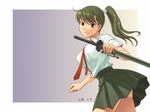  original school_uniform solo sword weapon yizumi 
