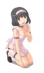  apron garters imo_works kimi_kiss lingerie maid nearly_naked_apron panties shijou_mitsuki solo underwear 