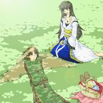  1girl artist_request bad_anatomy couple gensou_suikoden gensou_suikoden_i gensou_suikoden_ii hetero long_sleeves lowres luc_(suikoden) tabard viki_(suikoden) 