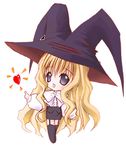  blonde_hair carnelian chibi hat lilith_(yamibou) long_hair long_sleeves lowres solo thighhighs witch_hat yami_to_boushi_to_hon_no_tabibito 
