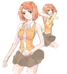  artist_request my-hime orange_shirt school_uniform shirt sketch tokiha_mai 