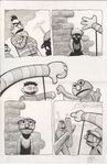  comic ernie greyscale grover highres jesus monochrome no_humans sesame_street silent_comic 