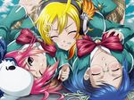  3girls blush multiple_girls otonashi_ran otonashi_ren otonashi_rin rosario+vampire school_uniform 