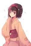  bad_id bad_pixiv_id black_hair chocho_(homelessfox) erika_(pokemon) hairband japanese_clothes kimono pokemon pokemon_(game) pokemon_hgss short_hair smile solo yellow_eyes yellow_kimono 