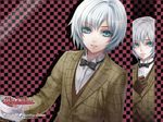  blue_eyes cup emilio gloves male_focus solo tea white_hair will_o'_wisp_(game) 