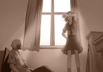  1girl as109 bad_id bad_pixiv_id baseball_bat blood covering_eyes denpa_teki_na_kanojo injury juuzawa_juu monochrome satsuki_miya school_uniform sepia spoilers tears 