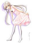  aizawa_kotarou dress original pink runa_(aizawa_kotarou) solo thighhighs twintails 