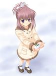  chikage_(sister_princess) masakichi_(crossroad) purple_hair sister_princess snow snow_bunny solo 