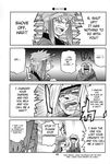  2boys 4koma artist_request comic greyscale hakuoro hard_translated highres monochrome multiple_boys nuwangi translated tusukuru utawareru_mono 