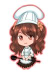  1girl artist_request blush brown_eyes brown_hair charlotte_pudding chibi female long_hair looking_at_viewer one_piece shiny shiny_hair smile twintails 