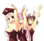  animal_ears armpits bunny_ears bunnysuit duplicate inaba_tewi multiple_girls reisen_udongein_inaba rikudou_inuhiko touhou yagokoro_eirin 