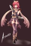  artist_request assassin_(ragnarok_online) assassin_(ragnarok_online)_(cosplay) cosplay dagger jamadhar kasuga_aya original ragnarok_online red_hair solo thighhighs weapon 