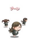  :3 bu-n chibi fukuzawa_yumi katwu_(gensou_ninja_yashiki) long_sleeves maria-sama_ga_miteru multiple_girls outstretched_arms playing running school_uniform shimazu_yoshino spread_arms toudou_shimako 